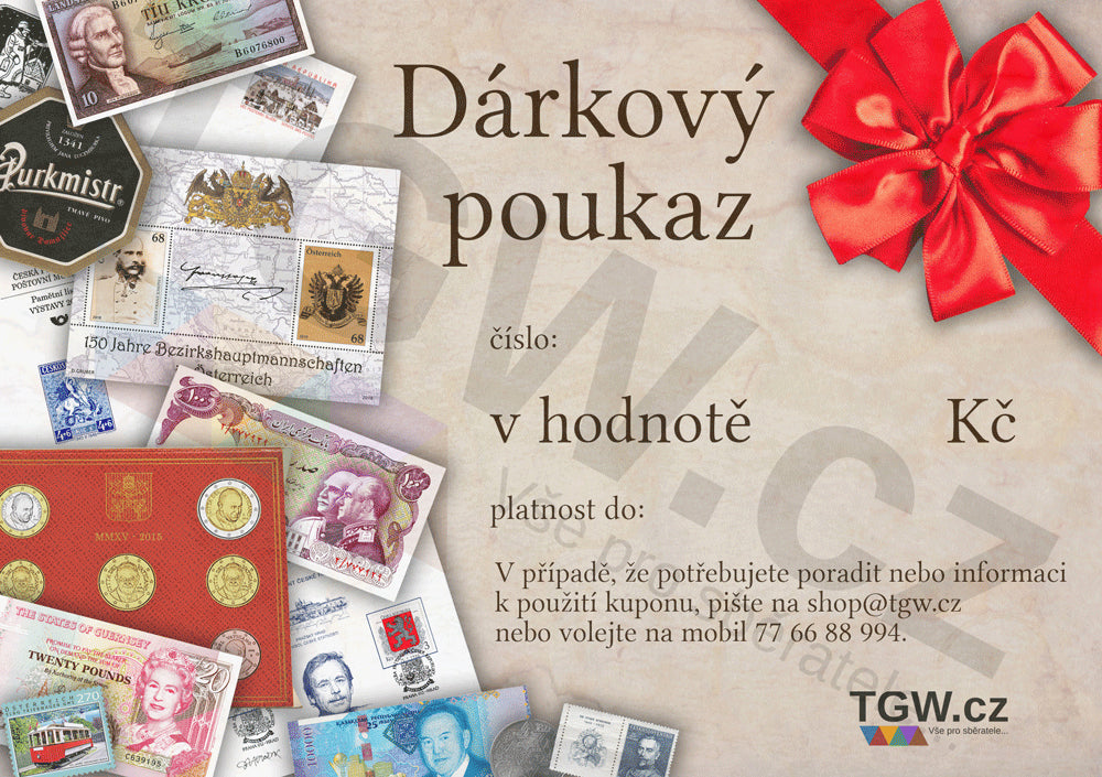 Dárkový poukaz na nákup zboží v hodnotě 5000,-Kč